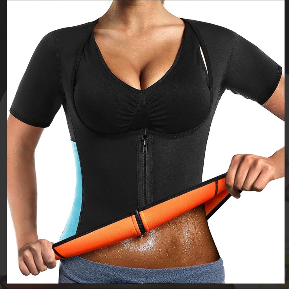 Sauna Sweat Vest Slimming Waist Trainer with Zipper